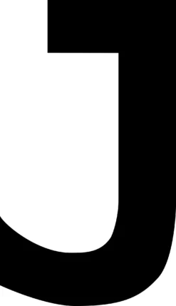 Mighty Line WHITE Die Cut Location Markers - Letter J - 4.5"x8" W - Pack of 10