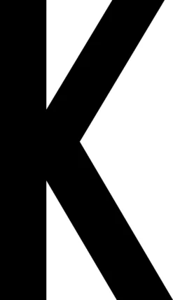 Mighty Line WHITE Die Cut Location Markers - Letter K - 4.5"x8" W - Pack of 10