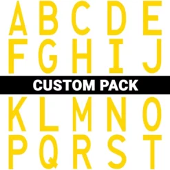 10"x4.5" W Custom Pack Mighty Line Cut Out Location Marker - Custom Pack of 50. Yellow