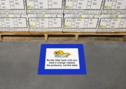 Mighty Line Shield Label Protectors, Blue, 12.5" x 15" (8.5"x11" window), 20 PK