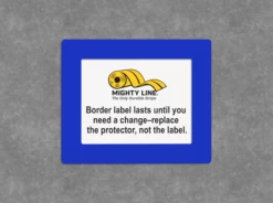 Mighty Line Shield Label Protectors, Blue, 12.5" x 15" (8.5"x11" window), 20 PK