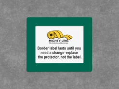 Mighty Line Shield Label Protectors, Green, 12.5" x 15" (8.5"x11" window), 20 PK