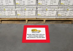 Mighty Line Shield Label Protectors, Red, 12.5" x 15" (8.5"x11" window), 20 PK