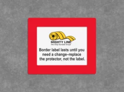 Mighty Line Shield Label Protectors, Red, 12.5" x 15" (8.5"x11" window), 20 PK