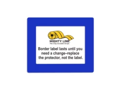 Mighty Line Shield Label Protectors, Blue, 12.5" x 15" (8.5"x11" window), 20 PK