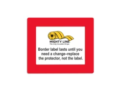Mighty Line Shield Label Protectors, Red, 12.5" x 15" (8.5"x11" window), 20 PK