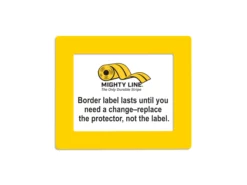 Mighty Line Shield Label Protectors, Yellow, 12.5" x 15" (8.5"x11" window), 20 PK