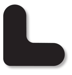 Mighty Line 3/4" Wide Solid Black Mini Corner Pack of 108