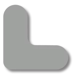 Mighty Line 3/4" Wide Solid Gray Mini Corner Pack of 108