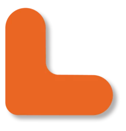 Mighty Line 3/4" Wide Solid Orange Mini Corner Pack of 108