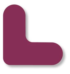 Mighty Line 3/4" Wide Solid Purple Mini Corner Pack of 108