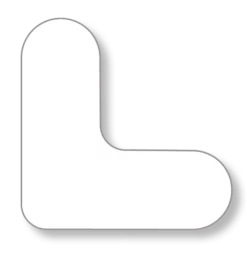 Mighty Line 3/4" Wide Solid White Mini Corner Pack of 108