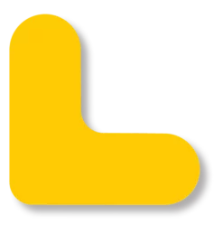 Mighty Line 3/4" Wide Solid Yellow Mini Corner Pack of 108