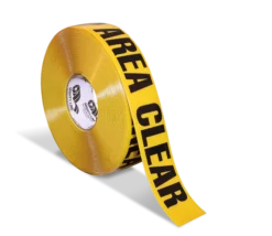 KEEP AREA CLEAR Mighty Line Repeating Message Floor Tape, 2" Wide, 100' Long Rolls