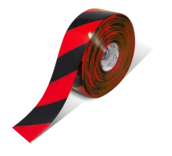 Mighty Line 3" Red Tape with Black Chevrons - 100' Roll