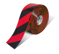 Mighty Line 4" Red Tape with Black Chevrons - 100' Roll