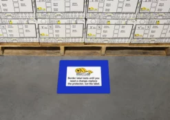 Mighty Line Shield Label Protectors, Blue, 9.5" x 12.5" (5.5"x8.5" window), 20 PK