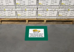 Mighty Line Shield Label Protectors, Green, 9.5" x 12.5" (5.5"x8.5" window), 20 PK