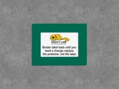 Mighty Line Shield Label Protectors, Green, 9.5" x 12.5" (5.5"x8.5" window), 20 PK