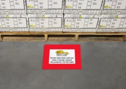 Mighty Line Shield Label Protectors, Red, 9.5" x 12.5" (5.5"x8.5" window), 20 PK