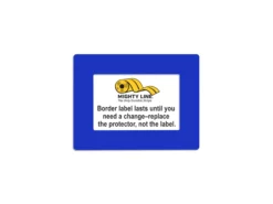 Mighty Line Shield Label Protectors, Blue, 9.5" x 12.5" (5.5"x8.5" window), 20 PK