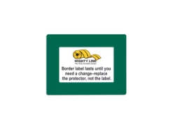 Mighty Line Shield Label Protectors, Green, 9.5" x 12.5" (5.5"x8.5" window), 20 PK