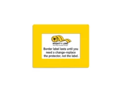Mighty Line Shield Label Protectors, Yellow, 9.5" x 12.5" (5.5"x8.5" window), 20 PK