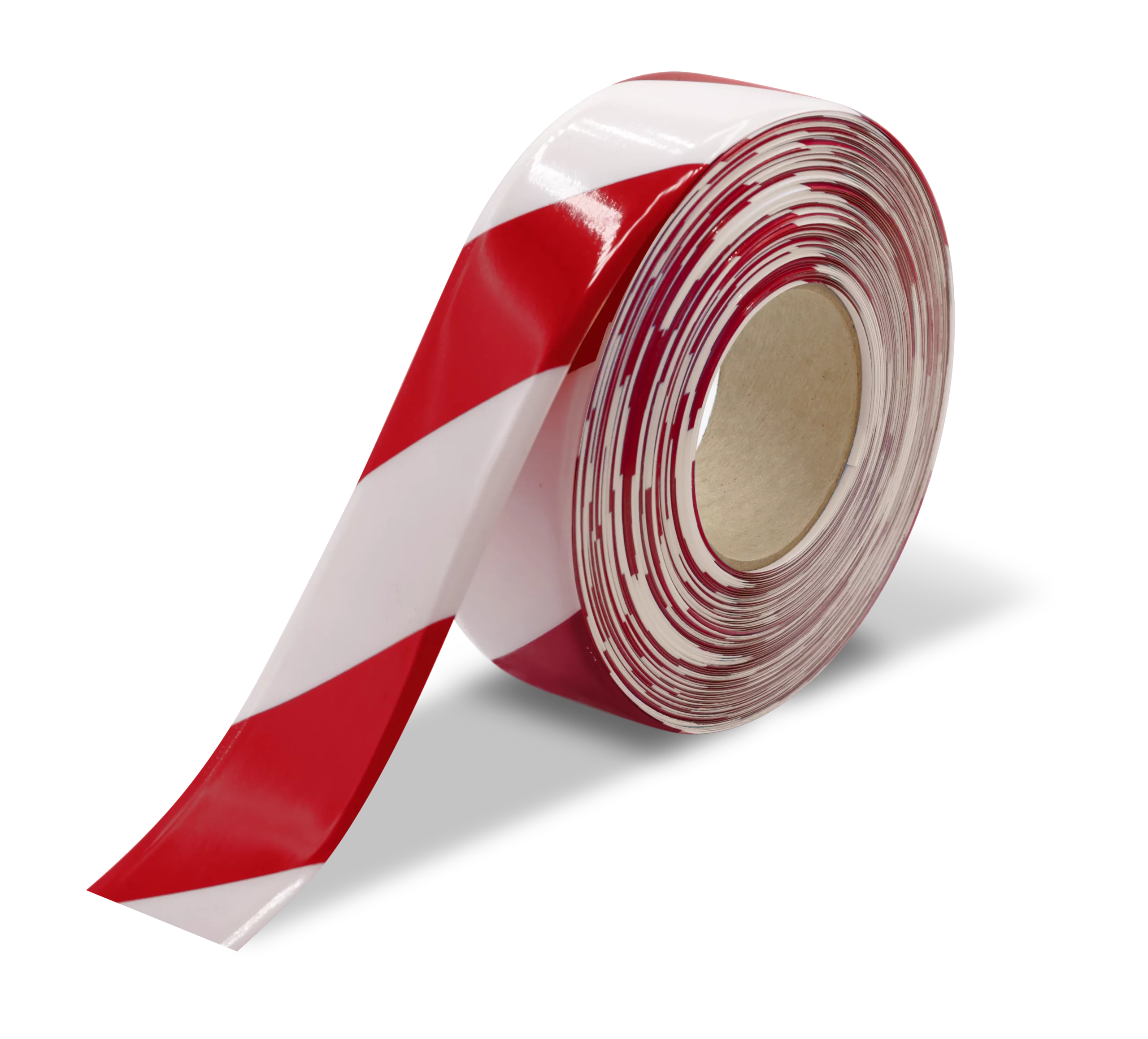 Red and White Ultra Durable Chevron/Hazard 30 MIL Floor Tape, 2" by 100' Roll