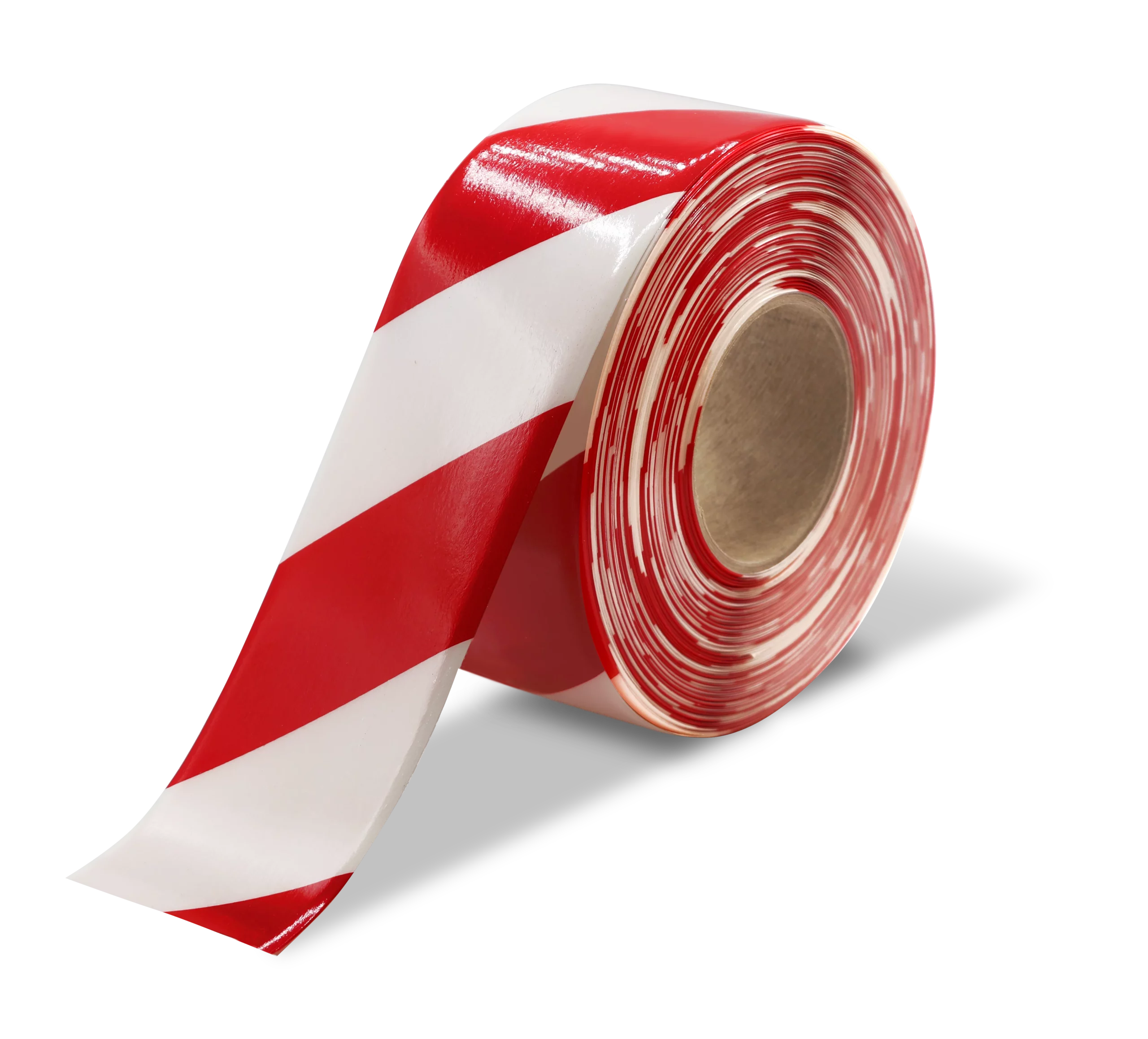 Red and White Ultra Durable Chevron/Hazard 30 MIL Floor Tape, 3" by 100' Roll