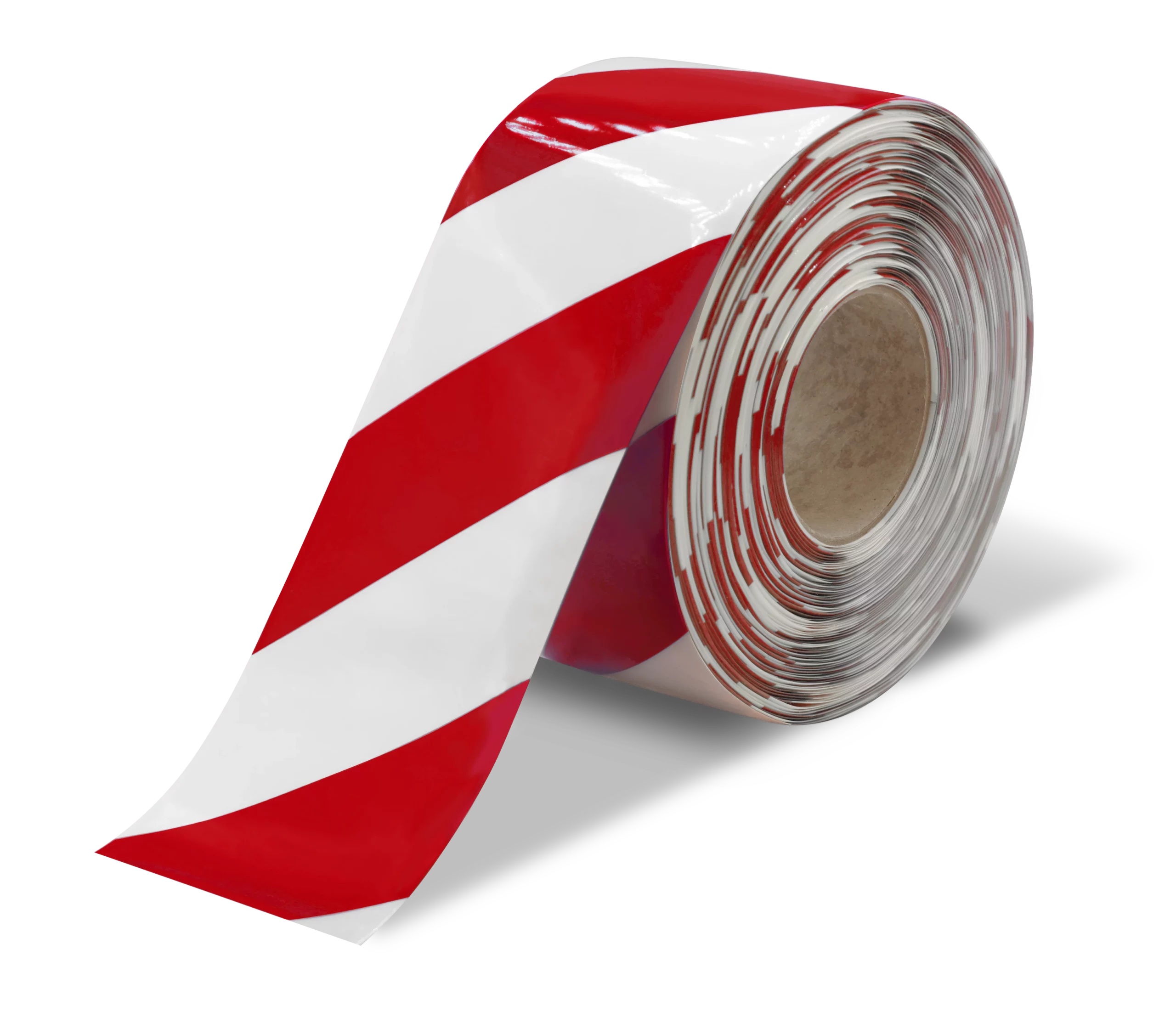 Red and White Ultra Durable Chevron/Hazard 30 MIL Floor Tape, 6" by 100' Roll