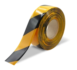Black and Yellow Ultra Durable Chevron/Hazard 30 MIL Floor Tape, 2" by 100' Roll