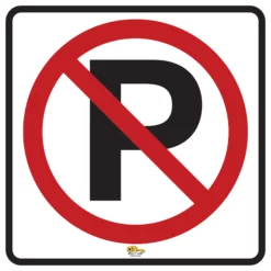 No Parking, Mighty Line Floor Sign, Industrial Strength, 12" Wide