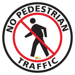 No Pedestrian Text Floor Sign - Floor Marking Sign, 12"