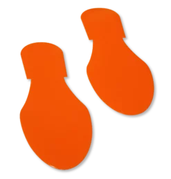 Mighty Line Solid Colored ORANGE 9.5"W Footprint - Pack of 50