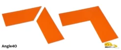 Mighty Line 4" Wide Solid ORANGE 8" Long Angle - Pack of 50