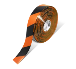 Mighty Line 2" Orange Tape with Black Chevrons - 100' Roll