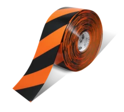 Mighty Line 4" Orange Tape with Black Chevrons - 100' Roll
