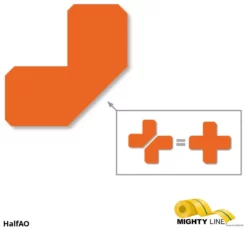 Mighty Line 2" Orange Half Angle - Pack of 100