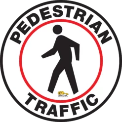 Pedestrian Traffic Floor Sign - Floor Marking Sign, 12"