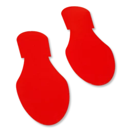 Mighty Line Solid Colored RED 9.5"W Footprint - Pack of 50