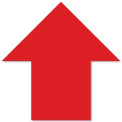 5.5" x 5.5" Red Solid Color Mighty Line Arrows - 50 PK