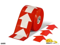 Mighty Line 5.5" Wide Solid Red Arrow Roll 200 Arrows