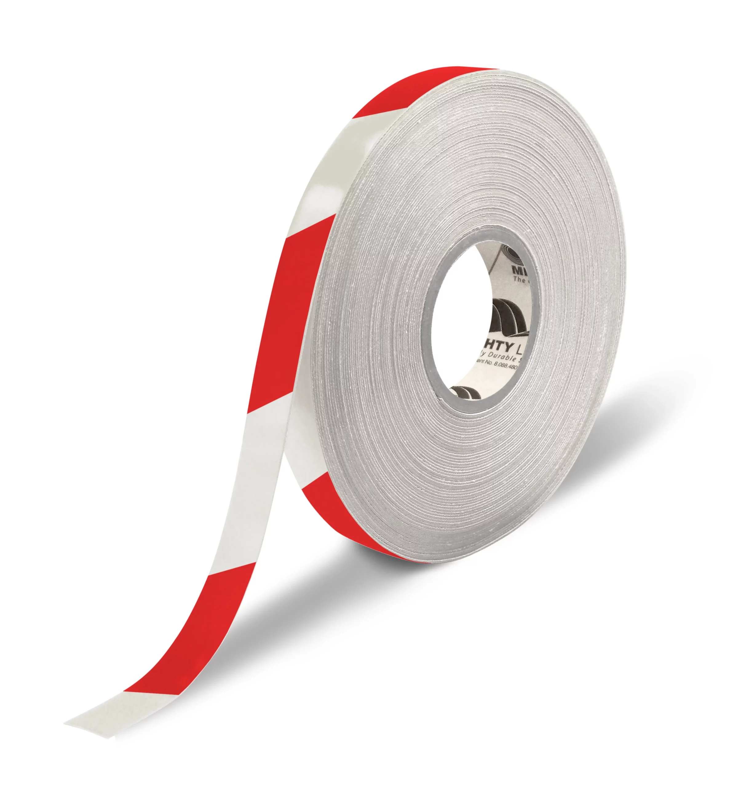 Mighty Line 1" White/Red Chevron Floor Tape - 50' Roll
