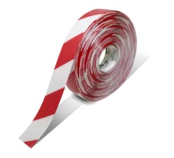 Mighty Line 2" White Tape with Red Chevrons - 100' Roll
