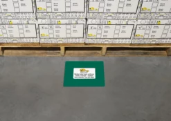 Mighty Line Shield Label Protectors, Green, 7" x 9" (3"x5" window), 20 PK