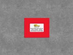Mighty Line Shield Label Protectors, Red, 7" x 9" (3"x5" window), 20 PK
