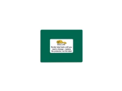 Mighty Line Shield Label Protectors, Green, 7" x 9" (3"x5" window), 20 PK