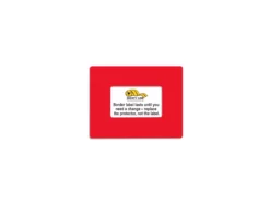 Mighty Line Shield Label Protectors, Red, 7" x 9" (3"x5" window), 20 PK