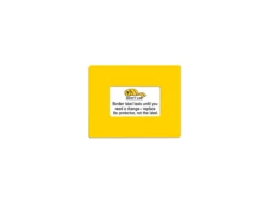 Mighty Line Shield Label Protectors, Yellow, 7" x 9" (3"x5" window), 20 PK