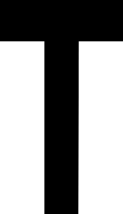 Mighty Line WHITE Die Cut Location Markers - Letter T - 4.5"x8" W - Pack of 10